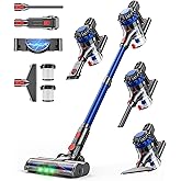 KARDV Cordless Vacuum Cleaner, 500W/40Kpa Vacuum Cleaners for Home, 60Mins Stick Vacuum with LED Display, Anti-Tangle & Wall Mount Charging, 8 in 1 Lightweight Vacuum for Hard Floors Carpet Pet Hair