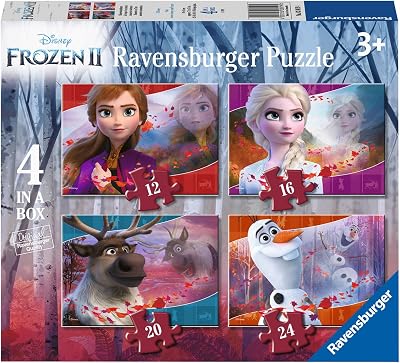 Ravensburger Disney Frozen 4 in a Box Jigsaw Puzzles 12/16/20/24 Piece