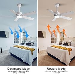 KENSID 48 Inch Ceiling Fans with Lights and