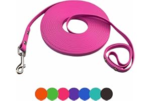 Dog Training Leash, Waterproof Long Dog Leash, Easy to Clean Long Line 6FT 10FT 15FT 30FT 50FT for Small, Medium, Large Dogs(