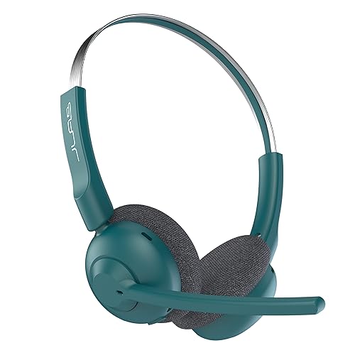 JLab Go Work Pop On-Ear Wireless Headset, Teal, 50+ Hours Playtime