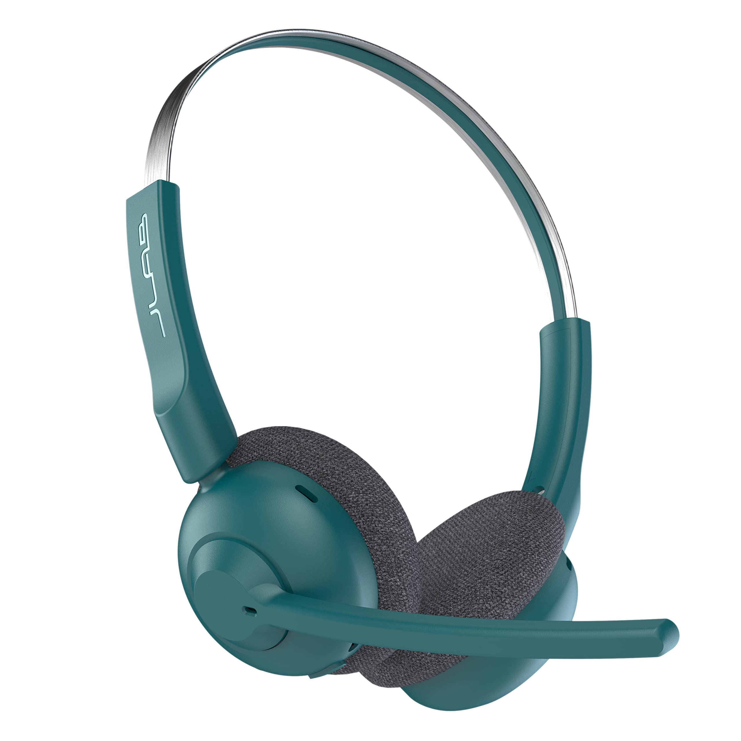 JLab Go Work Pop Wireless Headsets with Microphone - 50+ H Bluetooth Computer Headset, Multipoint Connect, On Ear Wireless Office PC Laptop Headset with Microphone, Teal