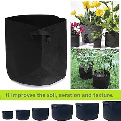 Buy Tespher 5 Pack 5 Gallon Fabric Pots Grow Bags 12x10 Inches Thickened Cloth With Gardening Gloves For Plant Pots Root Aeration Pots Flower Pots Root Pouch Vegetable Garden Planter Pots Garden Pots Online In Turkey B08drr6snj