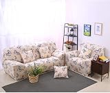 Teynewer 1-Piece Fit Stretch Sofa Cover Butterfly Pattern 2-Seater view 5