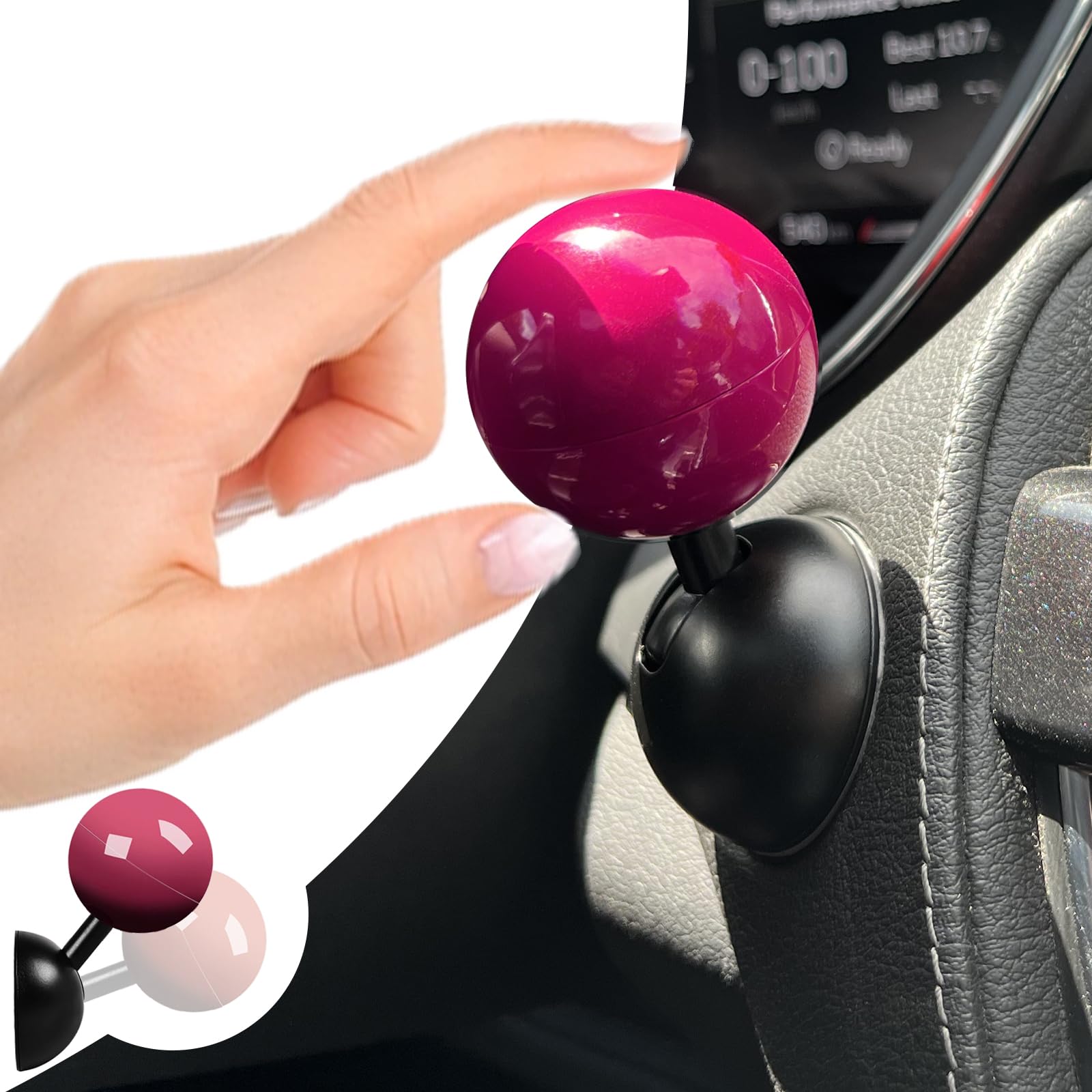Photo 1 of ?? Tape | Car Joystick Push Start Button Cover, Metal Push to Start Accessories, Cool Car Accessories Interior Decor Push to Start Button Rocker?Rose Red?