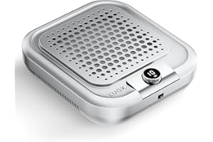 L'UGX Rechargeable Nail Dust Collector for Acrylic Nails, 10-Gear Professional Nail Vacuum Duster Extractor Cleaner With 2 Reusable Filters for Salon Use,Powerful