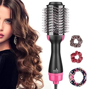 Hair Dryer Brush-Hot Air Brush One Step Hair Dryers and Volumizer Negative Ion Hair Straightener Brush with Smooth Frizz Technology for All Kinds of Hair