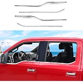 CheroCar for F150 Lower Window Trim Cover Molding Window Bottom Outer Frame Strip Compatible with Ford F150 2015-2020,Exterior Accessories,Chrome