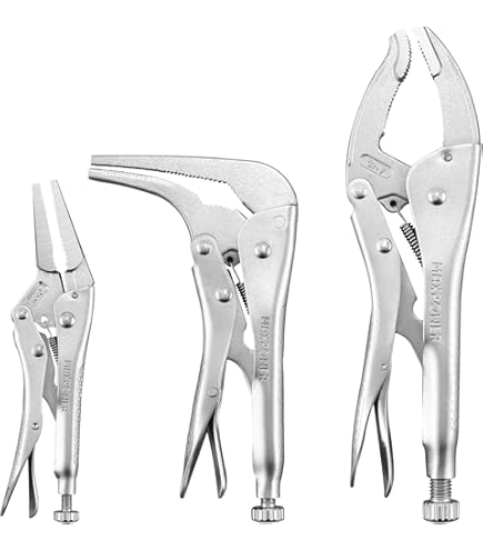 Amazon.com: MAXPOWER 3 Pieces Locking Pliers Set | 6-inch Long