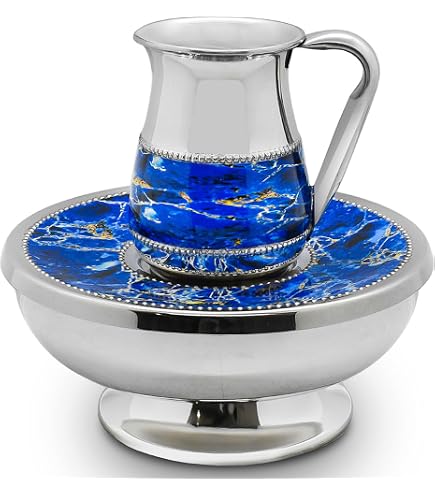Stainless Steel Netilat Yadayim Cup – Medium 5.25" Floral Design, Dual Handle – Rust & Crack Proof Washing Cup For Shabbat & Passover