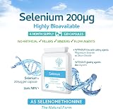 Swiss BioEnergetics Selenium 200μg 120 Capsules Selenomethionine UK Made view 3