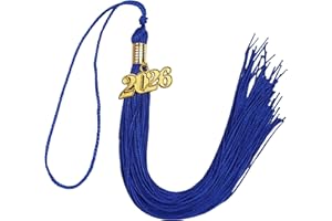 FOMOMDI 2025 Graduation Cap Tassel with Gold Year Charm, 9 Inch Long, Graduation Party Decorations Gifts (Royal Blue)