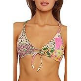 ISABELLA ROSE Women's Embrace Tie-Front Bra Bikini Top-Floral Design, Adjustable, Swimwear Separates