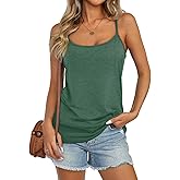 Micticsi Womens Spaghetti Strap Tank Top Adjustable Scoop Neck Camisole Tops Loose Fit Casual Shirts Summer 2026