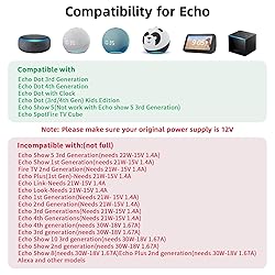 15W Power Cord Replacement for Amazon Echo Dot
