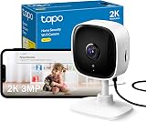 Tapo C110 2K 3MP WiFi Indoor Security Camera, AI Detection, Night Vision, 2-Way