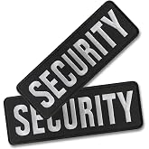 AXEN Security Patches for Tactical Vest Uniform Jacket Hat Caps, Hook&amp;Loop Fasten Pack of 2 Small