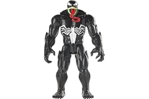 Spider-Man Maximum Venom Titan Hero Venom Action Figure, Inspired by The Marvel Universe, Blast Gear-Compatible Back Port, Ages 4 and Up, Black