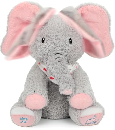 Elefante De Peluche Eléctrico Animado Con Sonidos Y Movimientos – Juguete Educativo Que Estimula Habilidades Motoras, Auditivas Y Del Lenguaje Para Niños (Rosa)