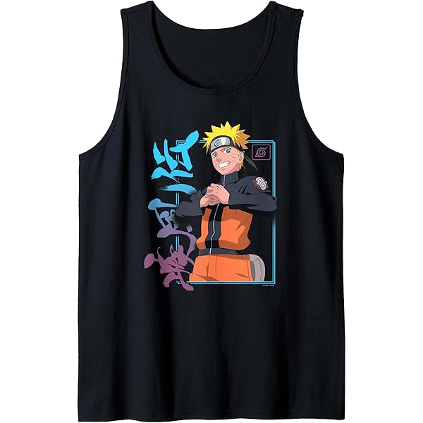 Amazon.com: Naruto Shippuden Uchiha Symbol Distressed Tank Top