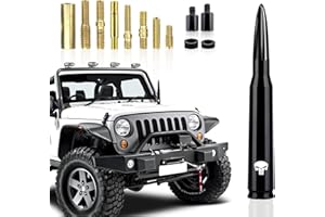 yonwait Pack-1 Car Truck Bullet Antenna Skull Pattern for GM Chevy Silverado 1500 2500 3500 HD Avalanche GMC Sierra 1500 2500 3500 Denali Heavy Duty Pickup Trucks Accessories (Black)