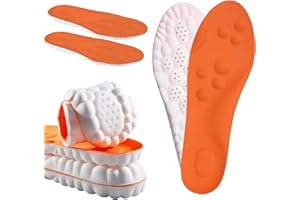 BODLUAR Steppers Insoles for Men and Women, 4D Memory Foam Cloud Insoles with Arch Support, Anti-Fatigue Comfort, Shock Absorption Soles and Foot Pain Relief, Trim to Fit All Shoe Types (for Men 6.5-11)
