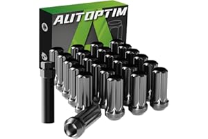 AUTOPTIM M14x1.5 Spline Lug Nuts - Replacement for 1999-2022 Chevy Silverado 1500, 2012-2022 Suburban, 1999-2020 GMC Sierra 1