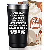 BIRGILT Birthday Gifts for Men, Women - I Came I Saw I Forgot Tumbler 20oz - Christmas Gag Gifts for Old People, Elderly Women - Senior Citizen Gift - Funny Gift for Elderly Dad Mom Grandma Grandpa