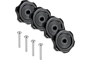 ANTRYS RV Window and Vent Knob Fits RV/Camper/Trailer Windows, 20345 RV Camper Window Crank Handle Turn Latch Vent Knobs, Plastic Replacement Knob with Screws, Easy Operating RV Windows and Vents - 4 Pack
