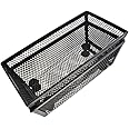 HAHIYO Stackable Mesh Tray Cup 6 x 3 x 2 inches Sturdy Container for Desk Drawer Organizer Collection for Home Office School kitchen Soft Foam Feet No Sharp Edges 2 Pack Black