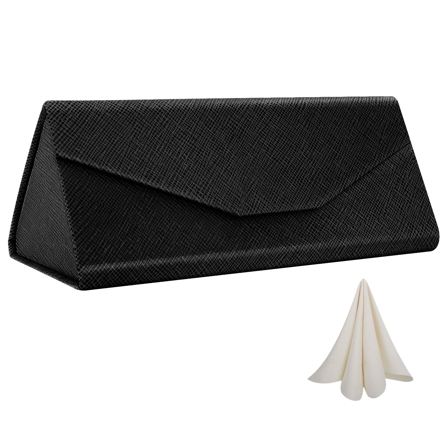 MoKo Foldable Glasses Sunglasses Case, PU Portable Eyeglass Case for Men Women