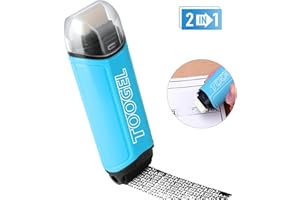 TOOGEL Identity Theft Protection Roller Stamp: 2-in-1 Confidential Roller Stamp, Anti Theft, Privacy & Security Stamp, Blocks Out Privacy Information, Guard Your Address & ID (Blue)