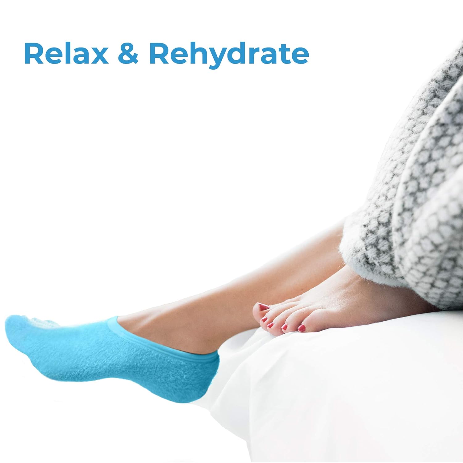 NatraCure 5-Toe Gel Moisturizing Socks (Helps Dry Feet, Cracked Heels, Calluses, Cuticles, Rough Skin, Dead Skin, Use with your Favorite Lotions, and Creams or Spa Pedicure) - 110-M CAT - Size: Medium : Beauty