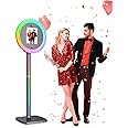 Portable Photo Booth, RGB Ring Lighting, Software APP Control Lightweight & Rolling Base Selfie Photobooth Shell Machine for Weddings, Parties,Rental (Tablet Size10.9'' 10.2'' 11'' 12.9'')