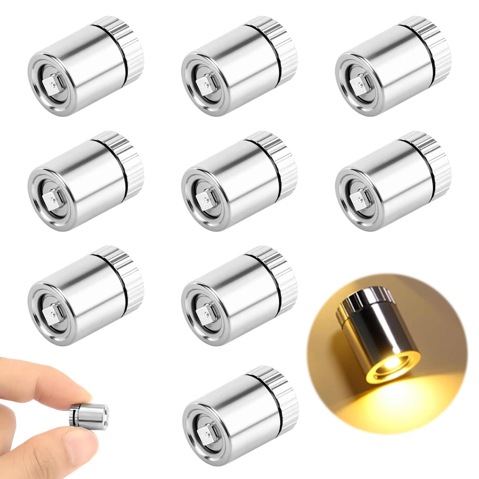 10PCS Mini LED Lights for Dollhouse, Battery Operated Tiny Lights for DIY Crafts, Miniature Electric Lamps for Model Making, Micro Decoration Accessories（ Warm White）