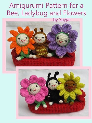 Download Amigurumi Pattern for a Bee, Ladybug and Flowers (Easy Crochet Doll Patterns Book 4) (English Edition) PDF