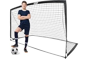 KUNUP Kids Soccer Goal for Backyard, 5×3, 6×4, 9×5FT Easy Foldable Soccer Practice Net with Portable Carrying Bag for Toddler Youth Adult Soccer Training Equipment Outdoor Sports Game