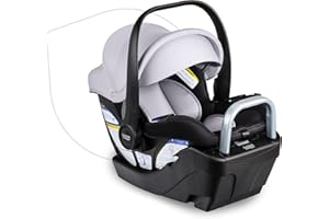 Britax Willow S Infant Car Seat with Alpine Base, ClickTight Technology, Rear Facing Car Seat with RightSize System, Glacier Onyx