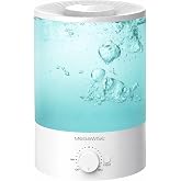 MEGAWISE 3.5L Quiet Humidifier, 7-Color Light, Auto Shut-Off, Cool Mist | MEGAWISE 3.5L Humidifier, 7-color light, 24dB, 360&deg; mist, auto shut-off&mdash;great for bedrooms &amp; nurseries!