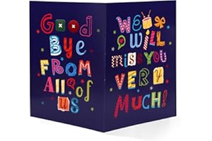 Large Resignation Goodbye Card, 40x27cm/15.74x10.63 Inch Jumbo Greeting Card Farewell with Envelope Oversized Farewell Cards 