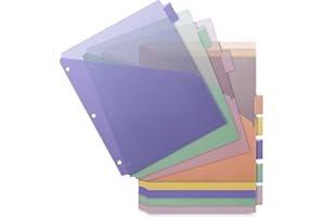 Business Source Double Pocket Index Dividers (32373), Multicolor (BSN32373) 8 Count (Pack of 1)