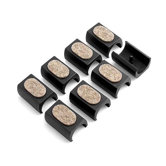Design61 Filzgleiter 8er Set für Freischwinger Stuhlgleiter Bodenschongleiter Ø 24-25 mm Silencer Möbelgleiter Klemmschalengl