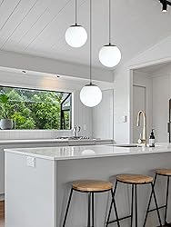 ykolupty 3-Light Black Chandelier with White Globe