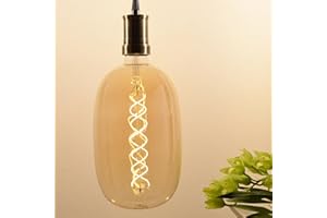 SDLUXBULB Oversized Decorative LED Light Bulb 8W 600LM E26 Large Fancy Edison Bulbs 60W Incandescent Dimmable 2200k Warm Whit