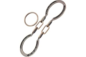 MAGIKON Traditional Brain Teaser, Classical Metal Horseshoe Puzzle (Bronze, Normal)