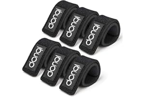 DONQL Fishing Pole Straps Belt Fishing Rod Ties Stretchy Rod Straps Fishing Rod Belt Holders for Casting Rods (3Colors,6Pcs)