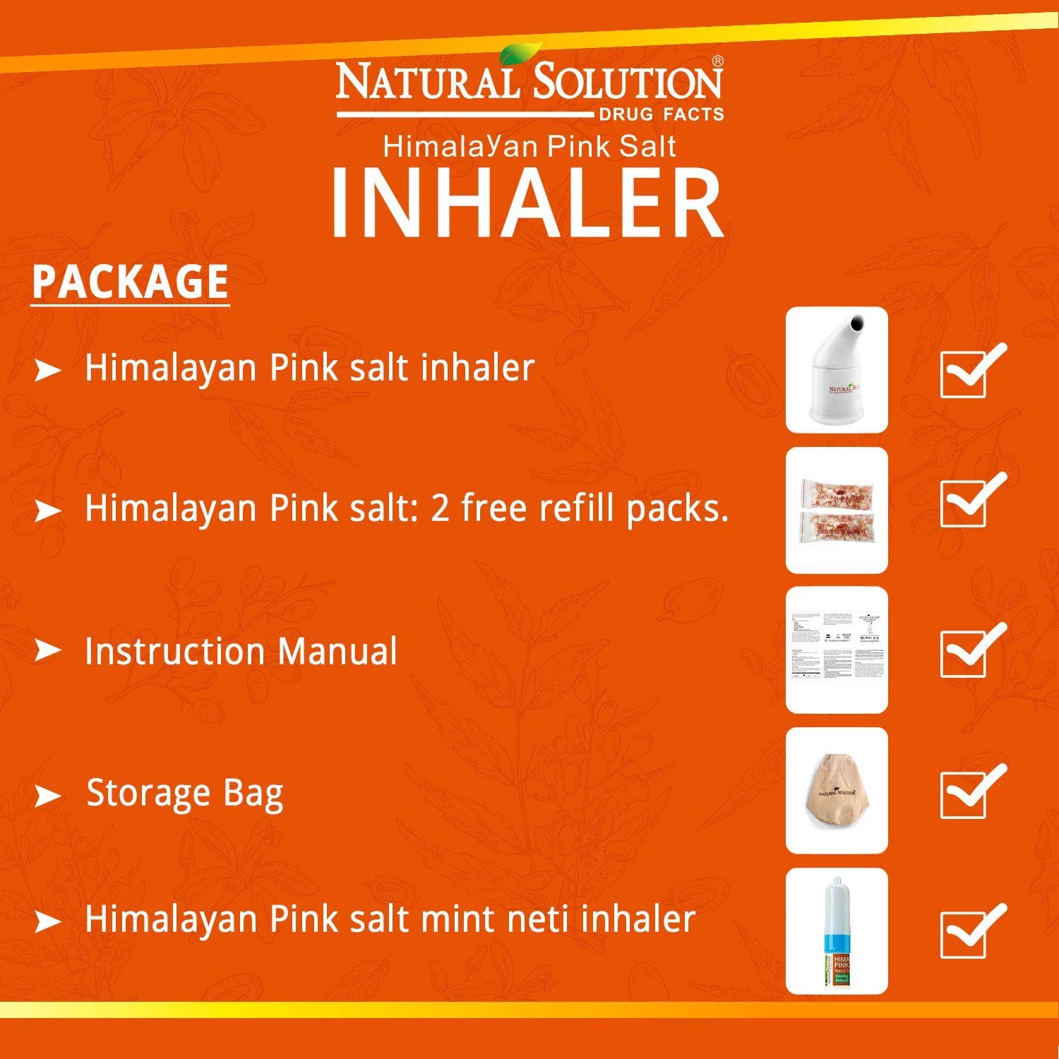 Himalayan Chef Pink Salt Ceramic Salt Inhaler with Nasal inhaler, 8 Pound (Pack of 1) : Grocery & Gourmet Food
