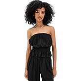 Stateside Women's Linen Cropped Tube Top