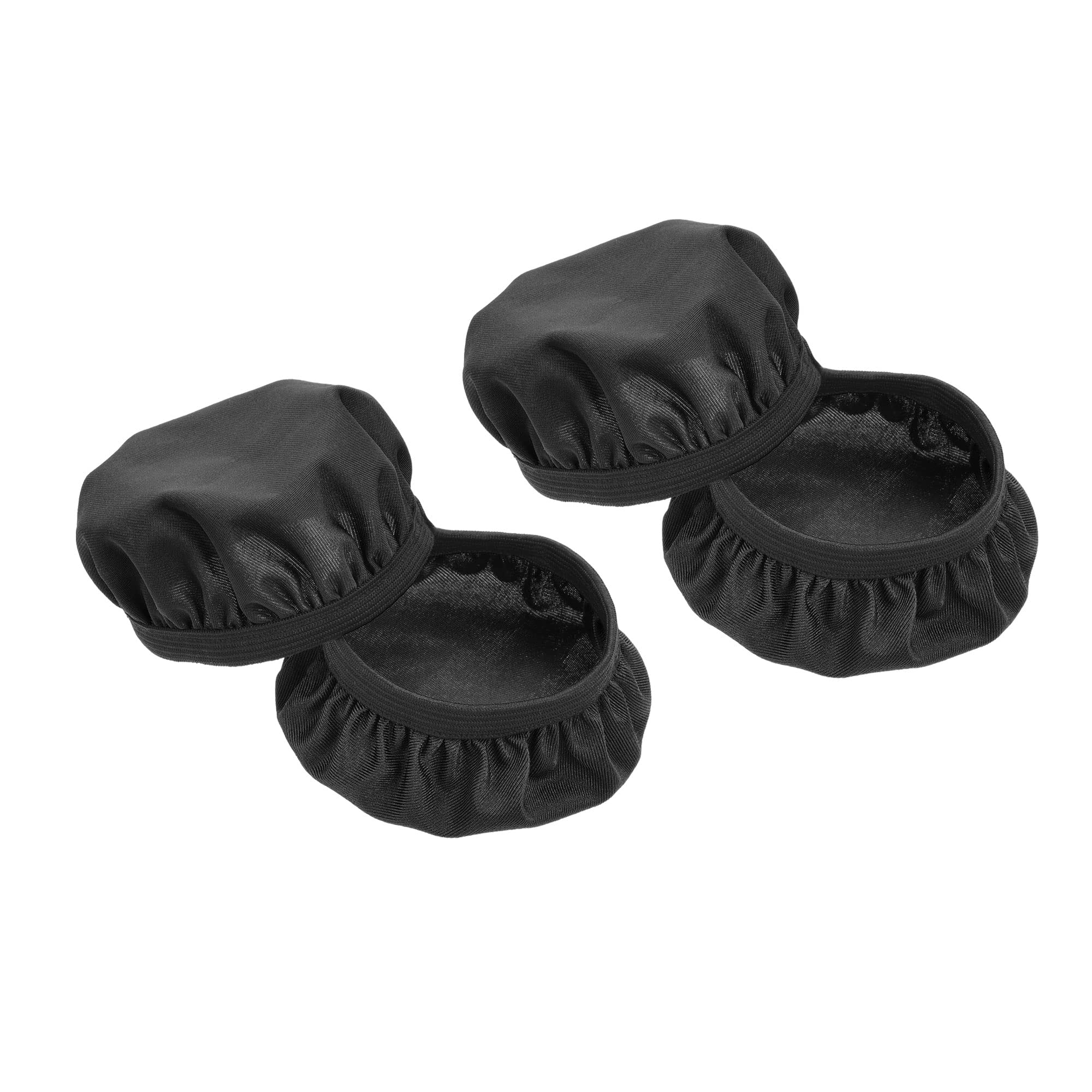 PATIKIL Black Flexible Fabric Washable Headphone Covers, Fits 2.36-3.54 Inch, 2 Pairs Stretchable Fabric Earphone Protectors for Most On-Ear Headphones