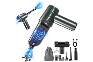 Meudeen Mini Vacuum Cleaner - 14000PA Car Vacuum - Air Duster- 3 in 1 - Brushless Motor High Power Wet and Dry Handheld Vacuum - Multi-Nozzles for Car - Keyboard - Pet